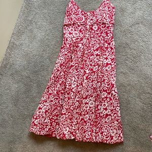 Odille sundress size 2 . Red and offwhite . Very good condition . Side zip.